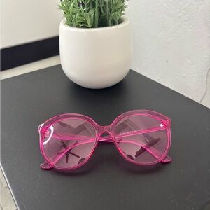 SHEIN Pink Translucent Oversized Retro Sunglasses - Model B13031